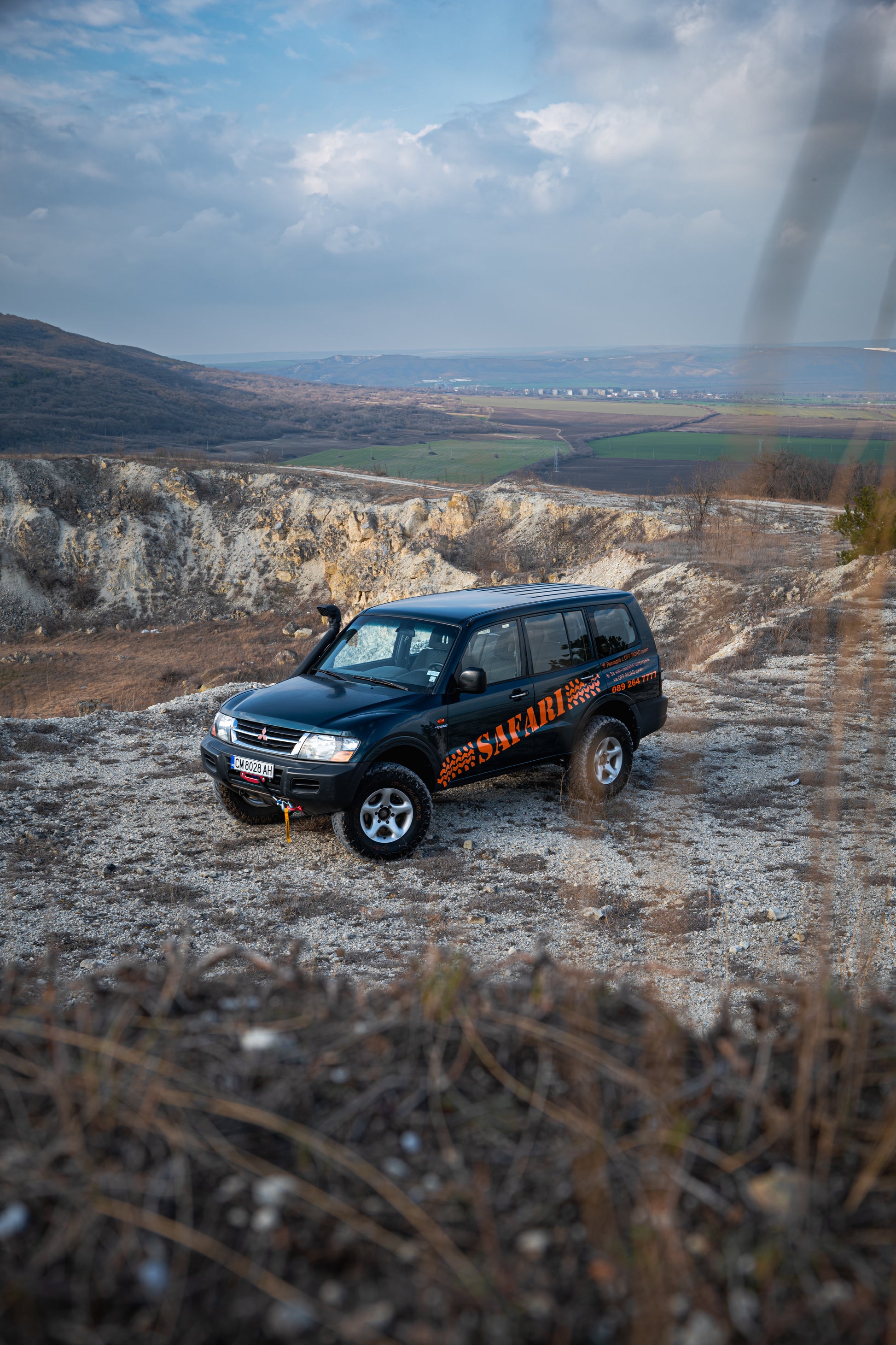 DRIVING AN OFF-ROAD MITSUBISHI JEEP